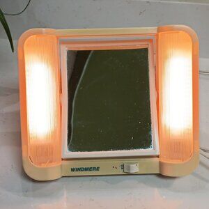 Vintage Windmere Lighted Make Up Mirror Vanity - Biege